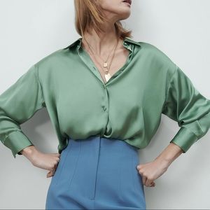 Zara Silk Blouse NWT